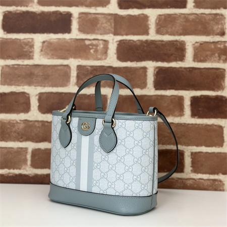Gucci OPHIDIA MINI TOTE BAG Dusty Blue 811716