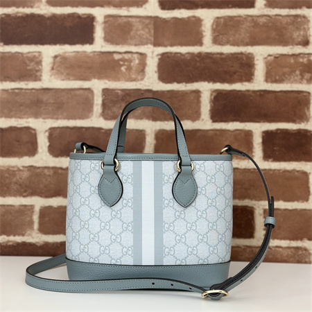 Gucci OPHIDIA MINI TOTE BAG Dusty Blue 811716