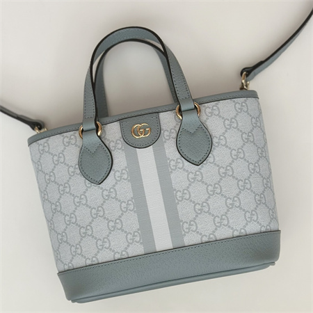 Gucci OPHIDIA MINI TOTE BAG Dusty Blue 811716