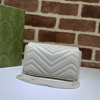 Gu.cci GG Marmont  Mini Bag White 476433
