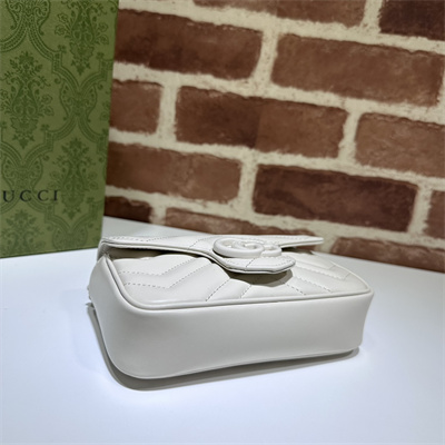 Gu.cci GG Marmont  Mini Bag White 476433