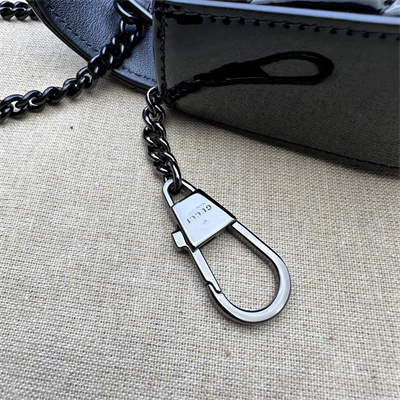Gu.cci GG Marmont  Mini Bag Black Patent 476433