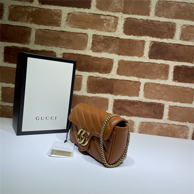 Gu.cci GG Marmont Mini Bag Brown 476433