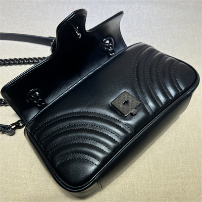 Gu.cci GG Marmont  Small  Shoulder Bag Black  446744