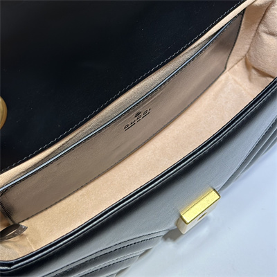 Gu.cci GG Marmont  Small Shoulder Bag Black 446744