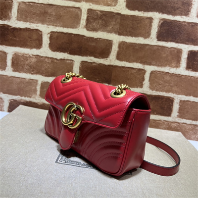 Gu.cci GG Marmont Small Shoulder Bag Red 446744