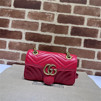Gu.cci GG Marmont  Small  Shoulder Bag Red 446744