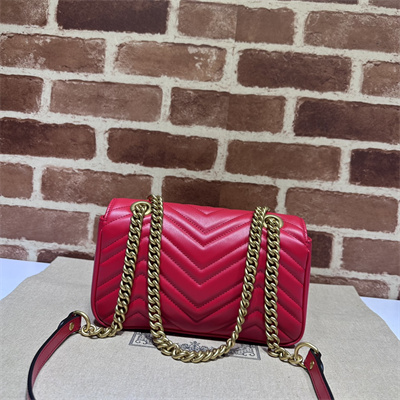 Gu.cci GG Marmont  Small  Shoulder Bag Red 446744