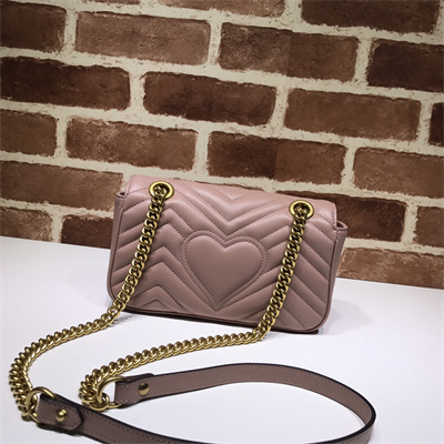 Gu.cci GG Marmont Small  Shoulder Bag Dusty Pink 446744