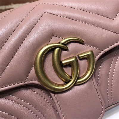 Gu.cci GG Marmont Small  Shoulder Bag Dusty Pink 446744