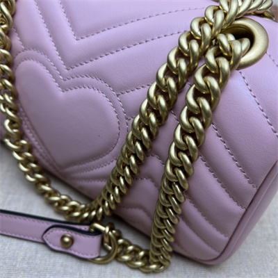 Gu.cci GG Marmont  Small  Shoulder Bag Pink 446744