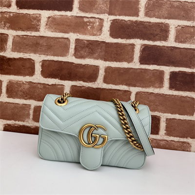 Gu.cci GG Marmont Small  Shoulder Bag Lt Green 446744
