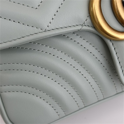 Gu.cci GG Marmont Small  Shoulder Bag Lt Green 446744