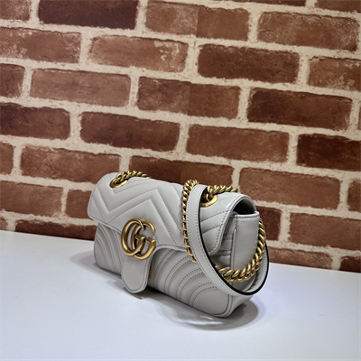 Gu.cci GG Marmont Small  Shoulder Bag Grey 446744