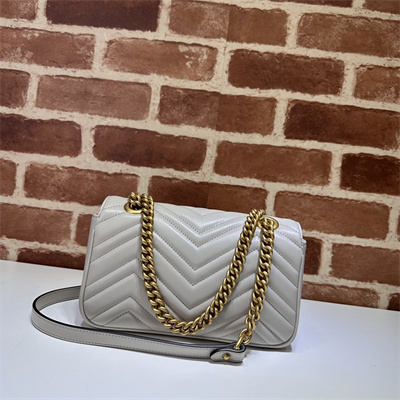 Gu.cci GG Marmont Small  Shoulder Bag Grey 446744