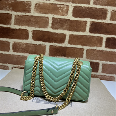 Gu.cci GG Marmont  Small Shoulder Bag Green 446744