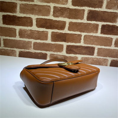 Gu.cci GG Marmont Medium Shoulder Bag Brown 443497