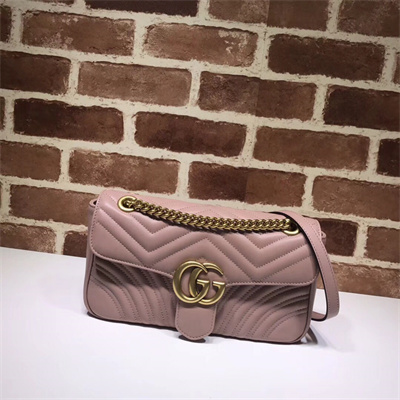 Gu.cci GG Marmont Medium Shoulder Bag Dusty Pink 443497