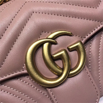 Gu.cci GG Marmont Medium Shoulder Bag Dusty Pink 443497