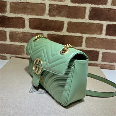 Gu.cci GG Marmont Medium Shoulder Bag Green 443497