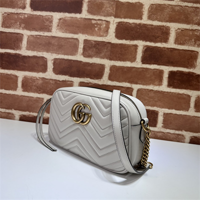 Gu.cci GG Marmont Small Shoulder Bag Grey 447632