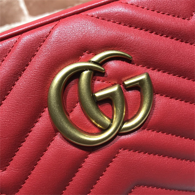 Gu.cci GG Marmont Small Shoulder Bag Red 447632