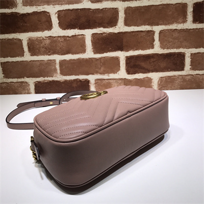 Gu.cci GG Marmont Small Shoulder Bag Dusty Pink  447632