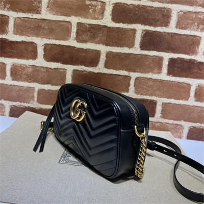Gu.cci GG Marmont Small Shoulder Bag Black 447632