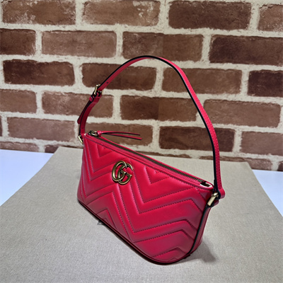 Gu.cci GG Marmont Shoulder Bag Red 739166