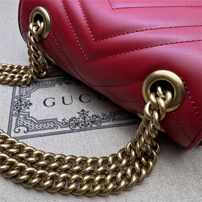 Gu.cci GG Marmont Mini Shoulder Bag Red 739682