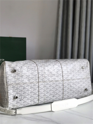 Goyard Boston 45 Bag In Goyardine Canvas & Cervon Calfskin