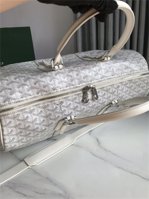Goyard Boston 45 Bag In Goyardine Canvas & Cervon Calfskin