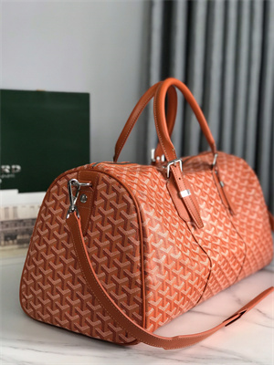 Goyard Boston 45 Bag In Goyardine Canvas & Cervon Calfskin