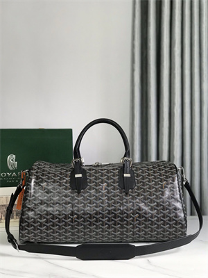 Goyard Boston 45 Bag In Goyardine Canvas & Cervon Calfskin