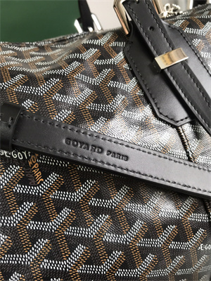 Goyard Boston 45 Bag In Goyardine Canvas & Cervon Calfskin