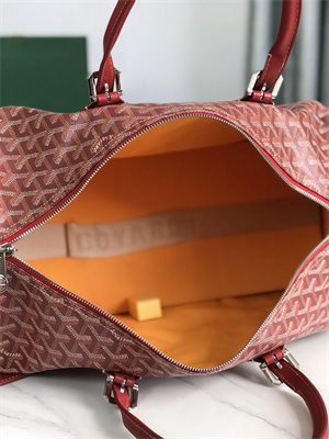 Goyard Boston 45 Bag In Goyardine Canvas & Cervon Calfskin