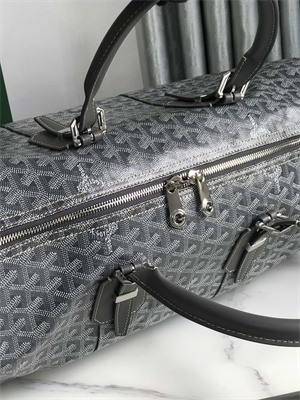 Goyard Boston 45 Bag In Goyardine Canvas & Cervon Calfskin
