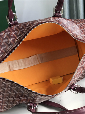 Goyard Boston 45 Bag In Goyardine Canvas & Cervon Calfskin