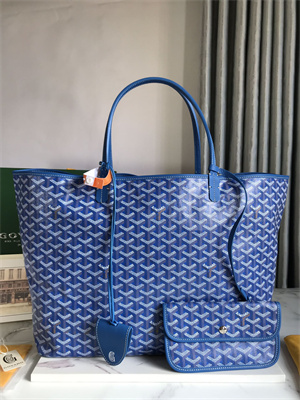 Goyard Saint Louis GM Bag In Goyardine Canvas & Chevroches Calfskin