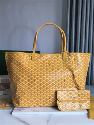 Goyard Saint Louis GM Bag In Goyardine Canvas & Chevroches Calfskin