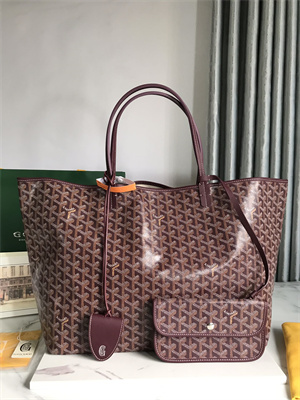 Goyard Saint Louis GM Bag In Goyardine Canvas & Chevroches Calfskin