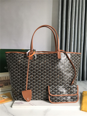 Goyard Saint Louis GM Bag In Goyardine Canvas & Chevroches Calfskin