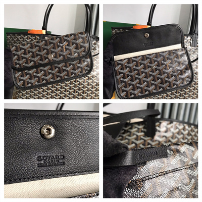 Goyard Saint Louis GM Bag In Goyardine Canvas & Chevroches Calfskin