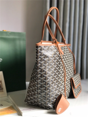 Goyard Saint Louis PM Bag In Goyardine Canvas & Chevroches Calfskin