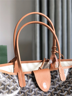 Goyard Saint Louis PM Bag In Goyardine Canvas & Chevroches Calfskin