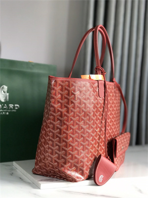 Goyard Saint Louis PM Bag In Goyardine Canvas & Chevroches Calfskin