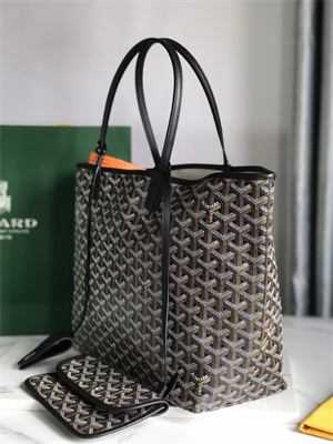 Goyard Saint Louis PM Bag In Goyardine Canvas & Chevroches Calfskin