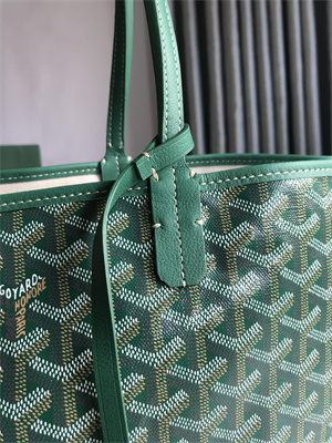 Goyard Saint Louis PM Bag In Goyardine Canvas & Chevroches Calfskin