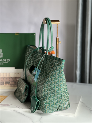 Goyard Saint Louis PM Bag In Goyardine Canvas & Chevroches Calfskin