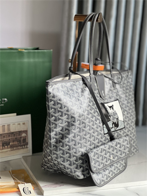 Goyard Saint Louis PM Bag In Goyardine Canvas & Chevroches Calfskin